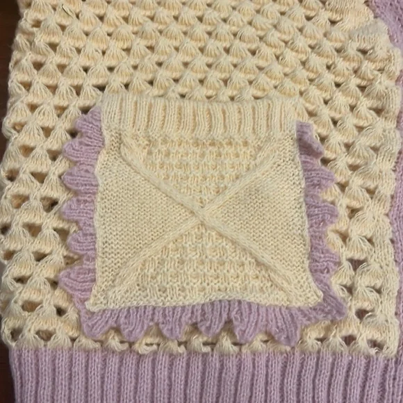 Purple and yellow crochet sweater (L) - Picture 3 of 5